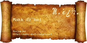 Makk Ábel névjegykártya
