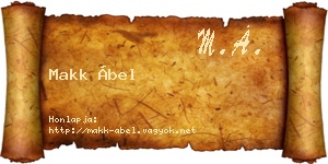 Makk Ábel névjegykártya