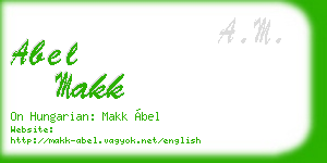 abel makk business card