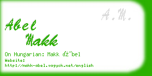 abel makk business card